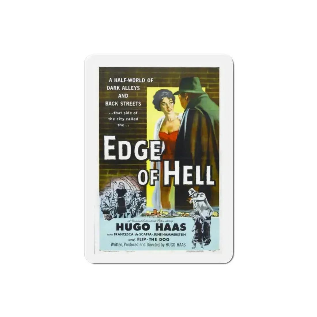 Edge of Hell 1956 Movie Poster Refrigerator Magnet 2 Inch - The Sticker Space