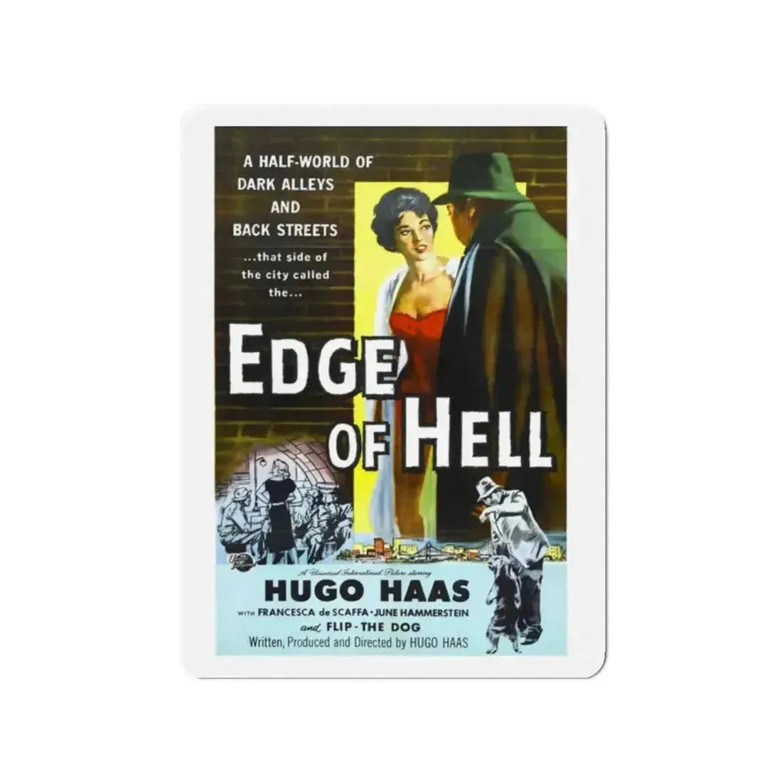 EDGE OF HELL 1956 Movie Poster - Refrigerator Magnet - The Sticker Space