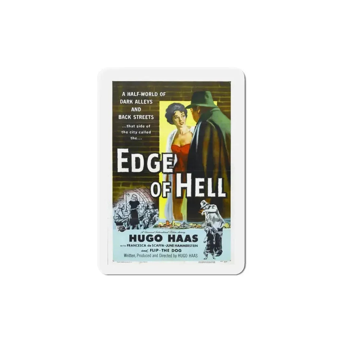 Edge of Hell 1956 Movie Poster Refrigerator Magnet - The Sticker Space