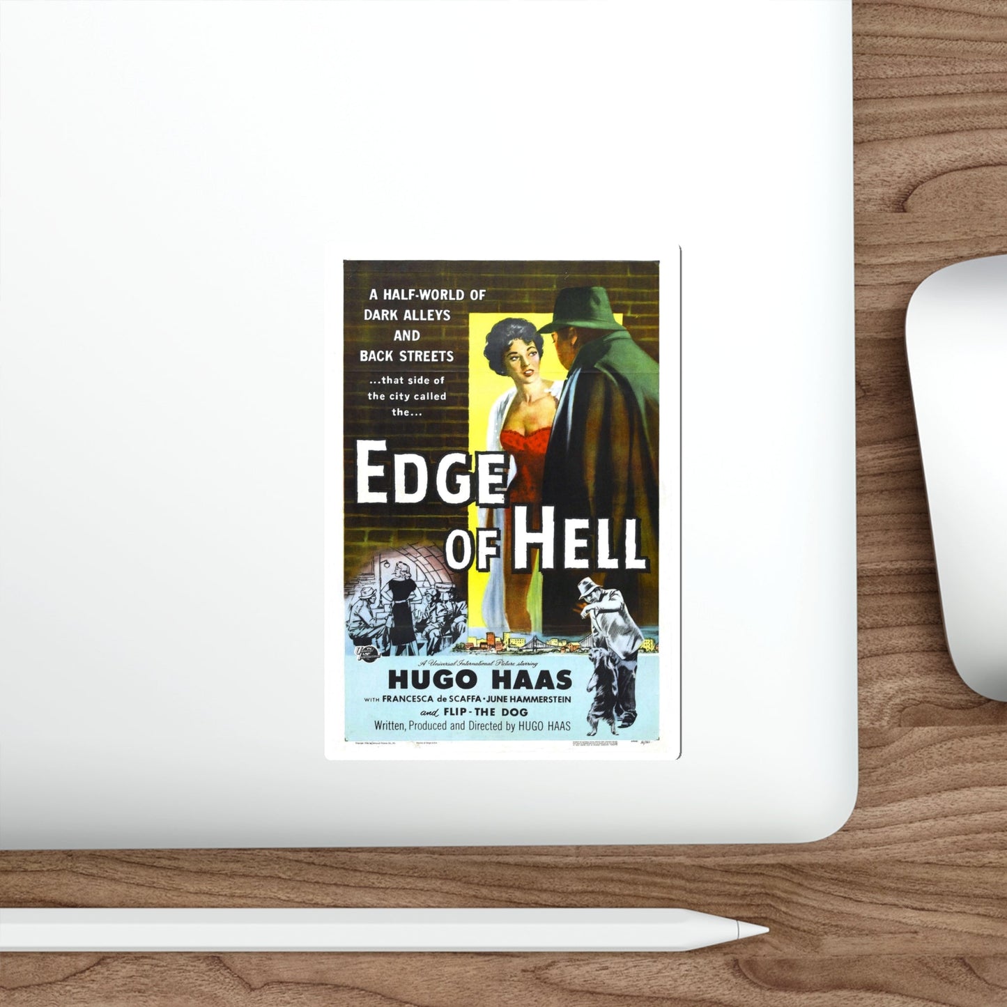 EDGE OF HELL 1956 Movie Poster STICKER Vinyl Die-Cut Decal-The Sticker Space