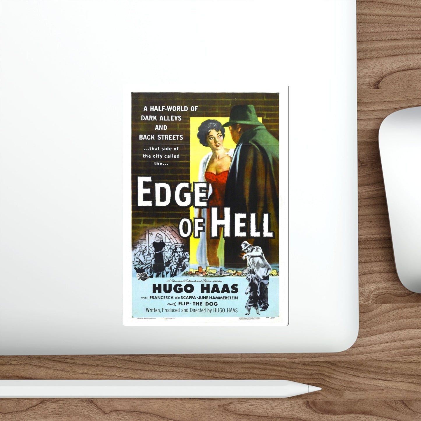 EDGE OF HELL 1956 Movie Poster STICKER Vinyl Die-Cut Decal-The Sticker Space