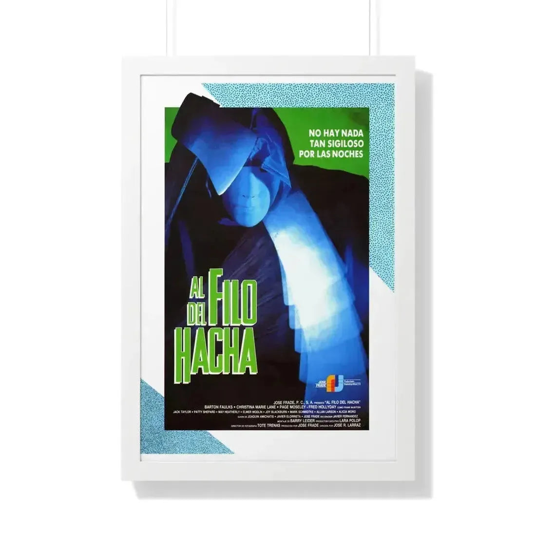 EDGE OF THE AXE 1988 - Framed Movie Poster 20" x 30" White - The Sticker Space