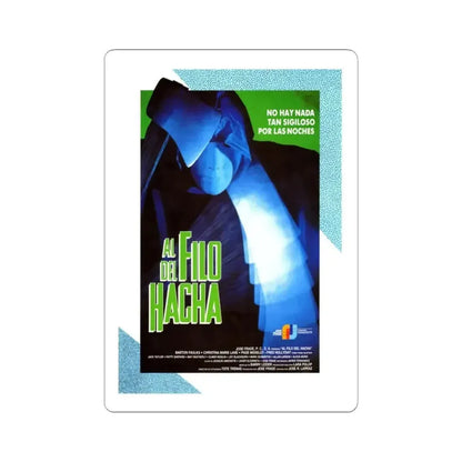 EDGE OF THE AXE 1988 Movie Poster - STICKER Vinyl Kiss-Cut Decal 3 Inch White - The Sticker Space