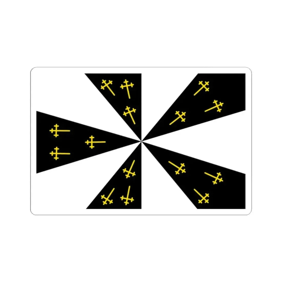 Edingen vlag (Belgium) STICKER Vinyl Kiss-Cut Decal 2 Inch White - The Sticker Space