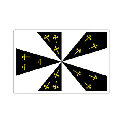 Edingen vlag (Belgium) STICKER Vinyl Kiss-Cut Decal 2 Inch White - The Sticker Space