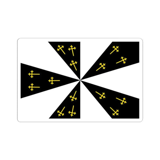 Edingen vlag (Belgium) STICKER Vinyl Kiss-Cut Decal 2 Inch White - The Sticker Space