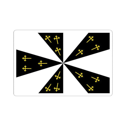 Edingen vlag (Belgium) STICKER Vinyl Kiss-Cut Decal 3 Inch White - The Sticker Space