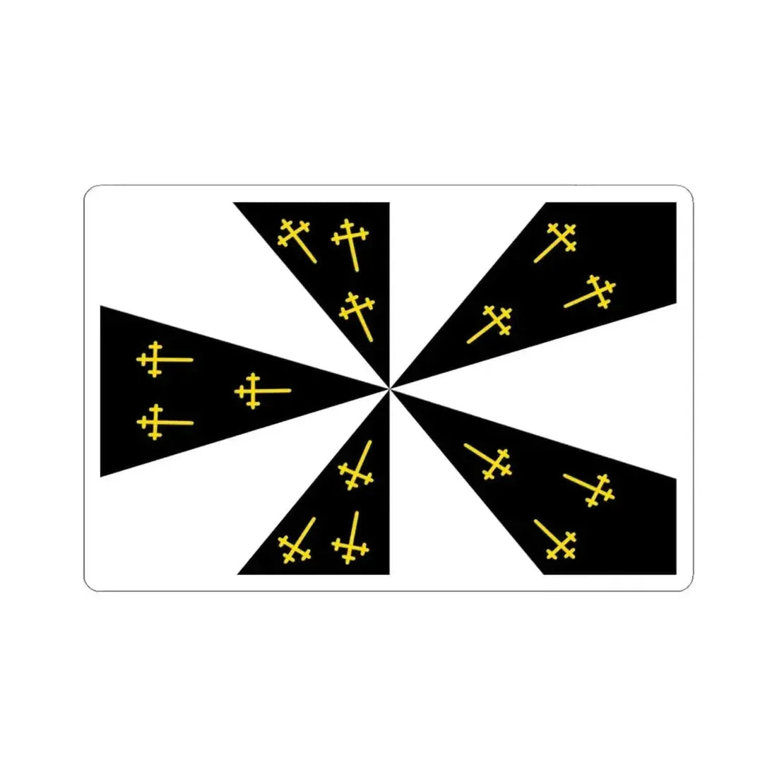 Edingen vlag (Belgium) STICKER Vinyl Kiss-Cut Decal 4 Inch White - The Sticker Space