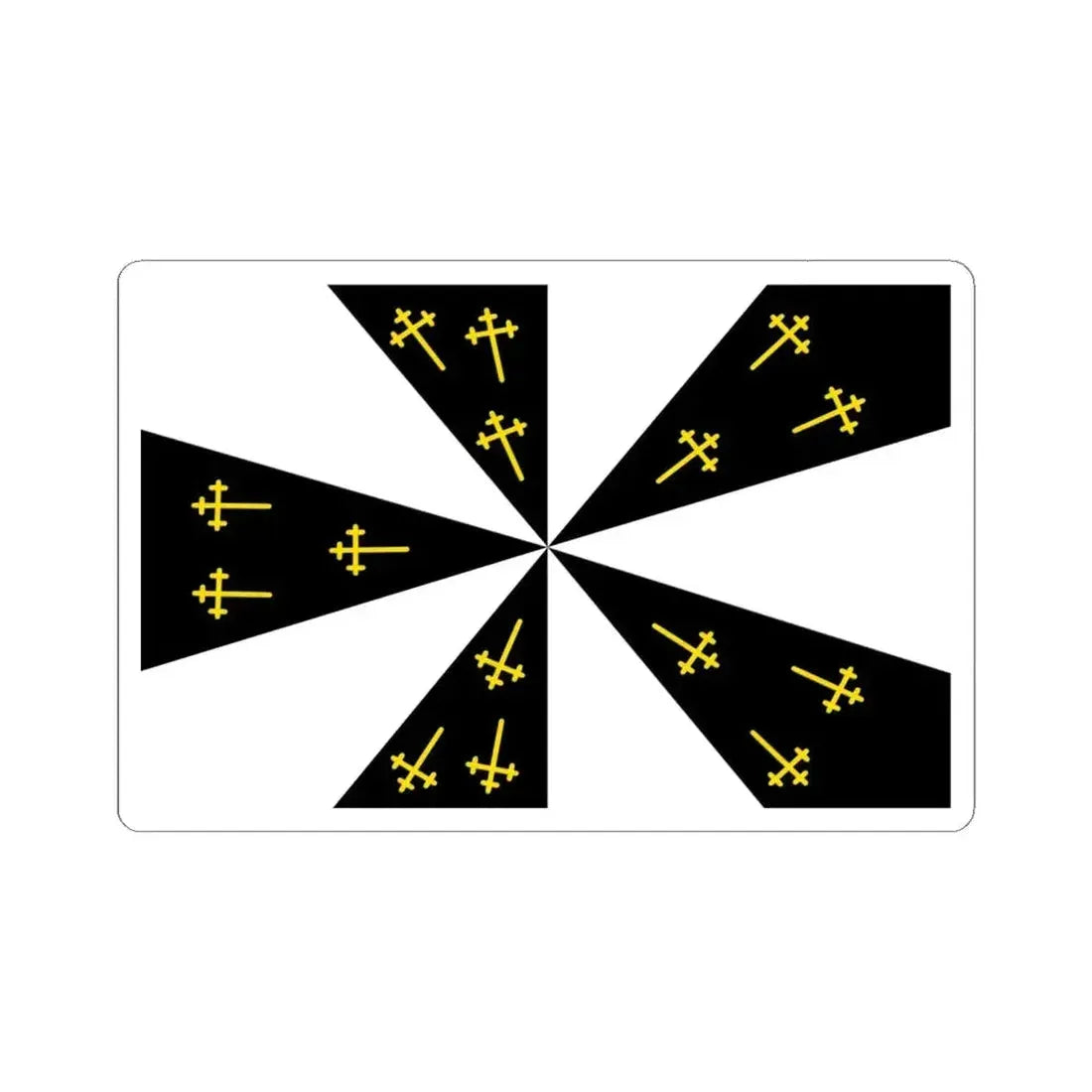 Edingen vlag (Belgium) STICKER Vinyl Kiss-Cut Decal 6 Inch White - The Sticker Space