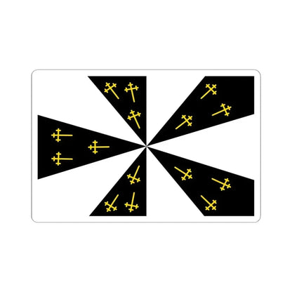 Edingen vlag (Belgium) STICKER Vinyl Kiss-Cut Decal 6 Inch White - The Sticker Space