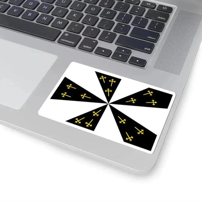 Edingen vlag (Belgium) STICKER Vinyl Kiss-Cut Decal - The Sticker Space