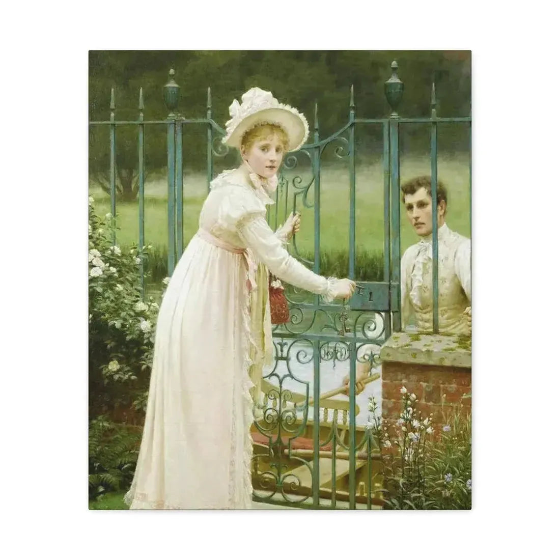 Edmund Blair Leighton (1853-1922) Where There's a Will - Canvas Wall Art 20″ x 24″ 1.25" - The Sticker Space
