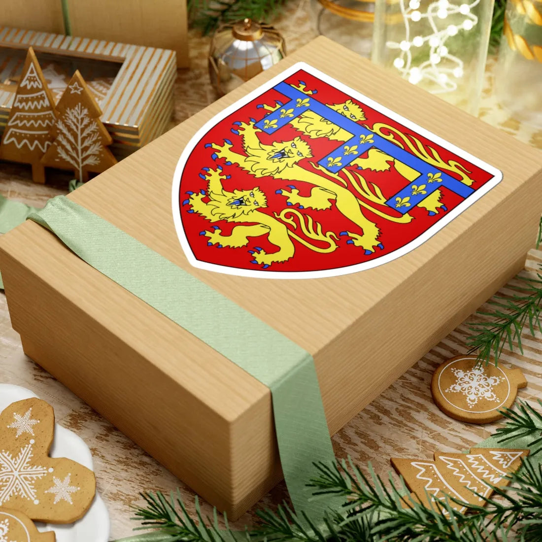 Edmund Crouchback Arms (England) (Coat of Arms) STICKER Vinyl Kiss-Cut Decal - The Sticker Space