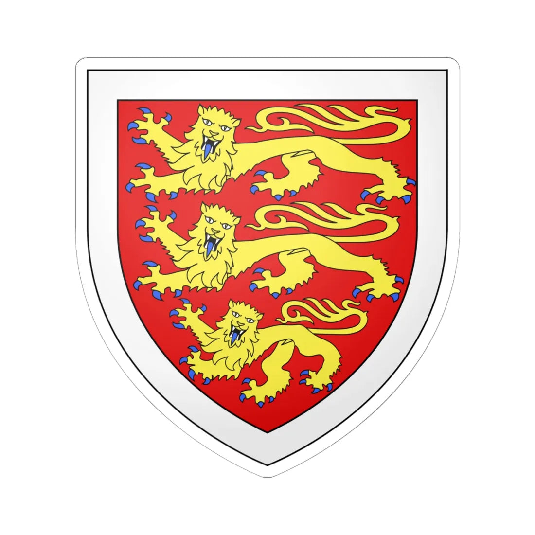 Edmund of Woodstock Arms (England) (Coat of Arms) STICKER Vinyl Kiss-Cut Decal 6 Inch White - The Sticker Space