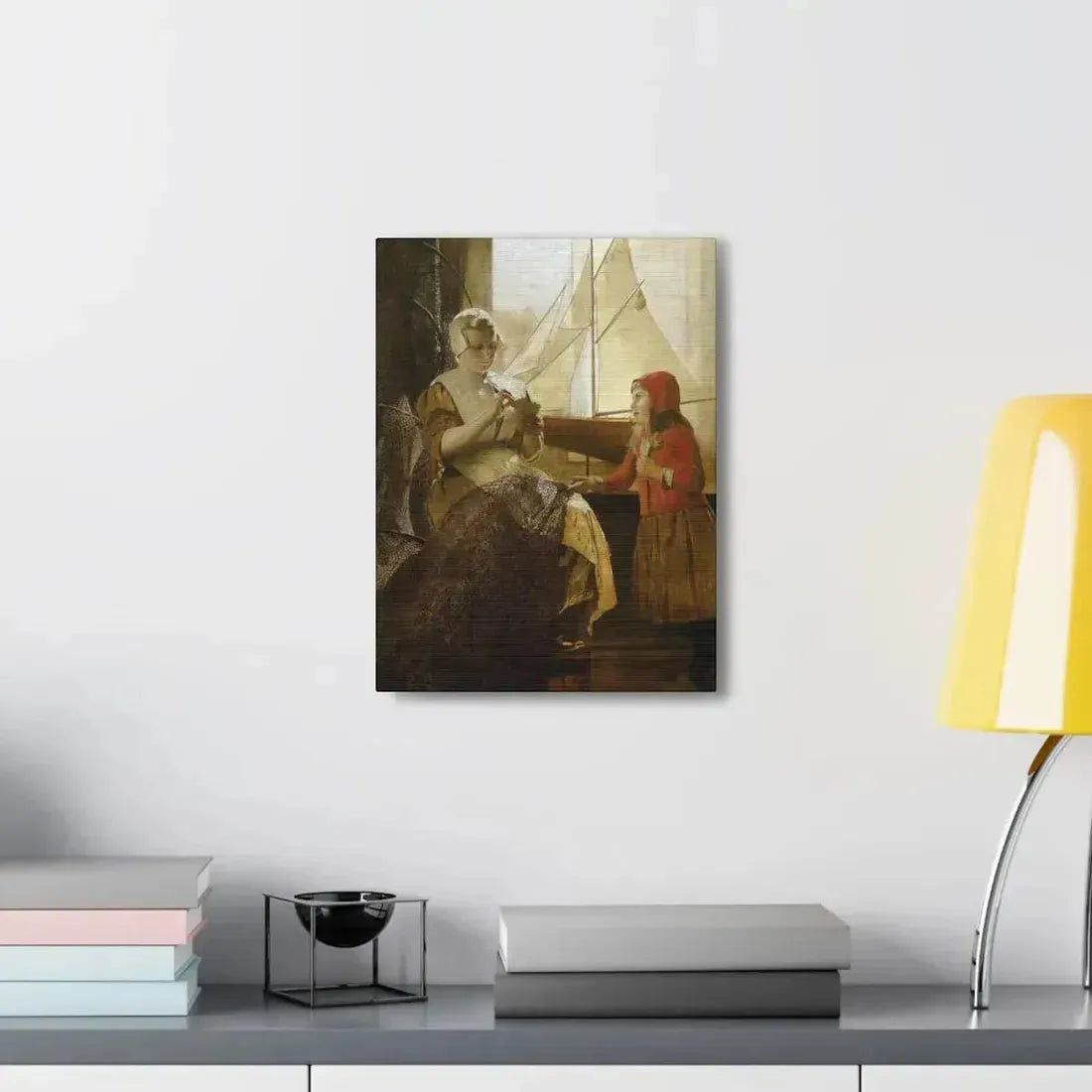 Eduard Charlemont (1848-1906) Dutch Fisherwoman with Child - Canvas Wall Art - The Sticker Space