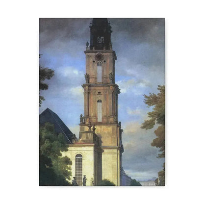 Eduard Gaertner (1801-1877) Garrison Church in Potsdam - Canvas Wall Art 12″ x 16″ 1.25" - The Sticker Space