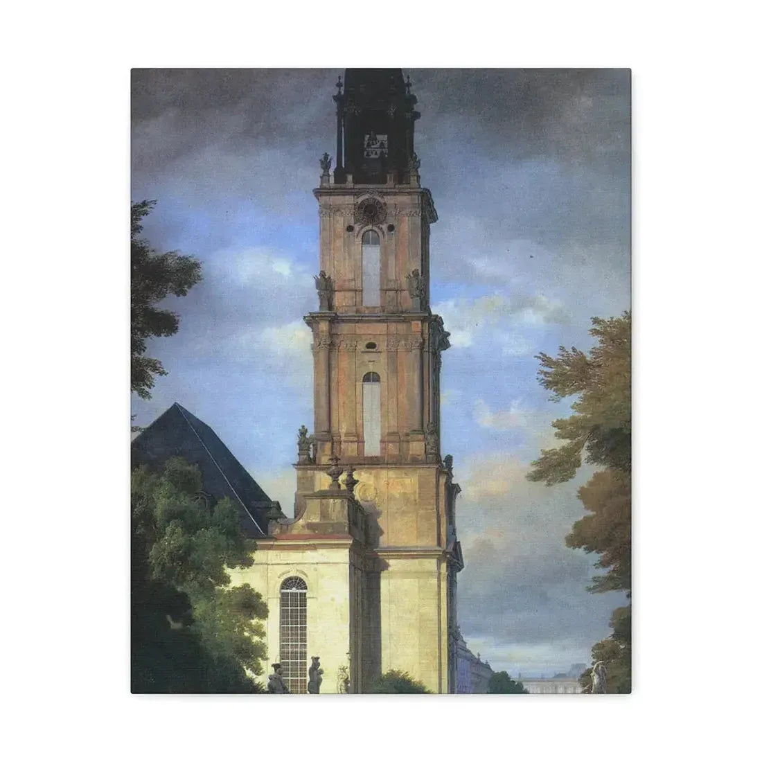 Eduard Gaertner (1801-1877) Garrison Church in Potsdam - Canvas Wall Art 16″ x 20″ 1.25" - The Sticker Space