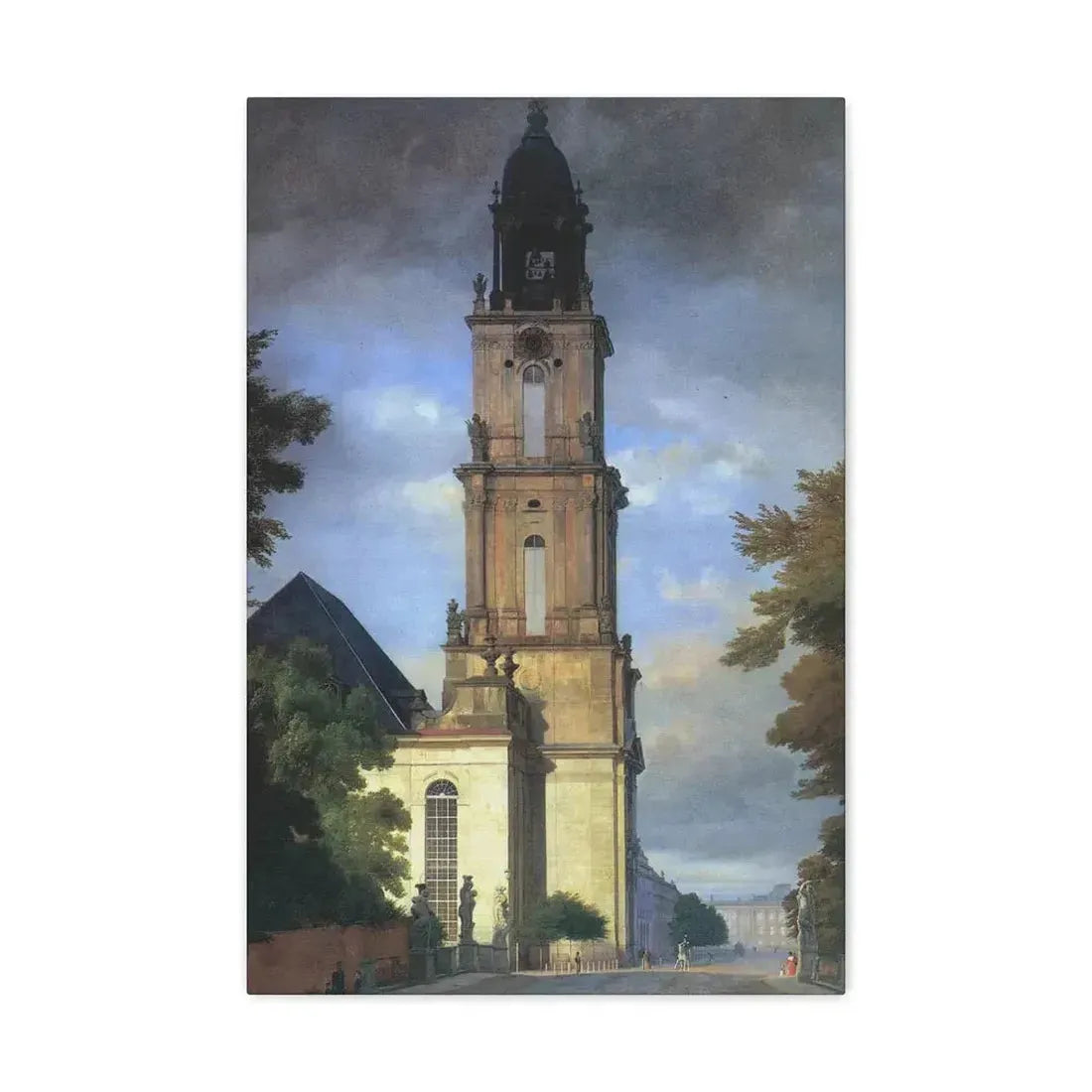 Eduard Gaertner (1801-1877) Garrison Church in Potsdam - Canvas Wall Art 16″ x 24″ 1.25" - The Sticker Space