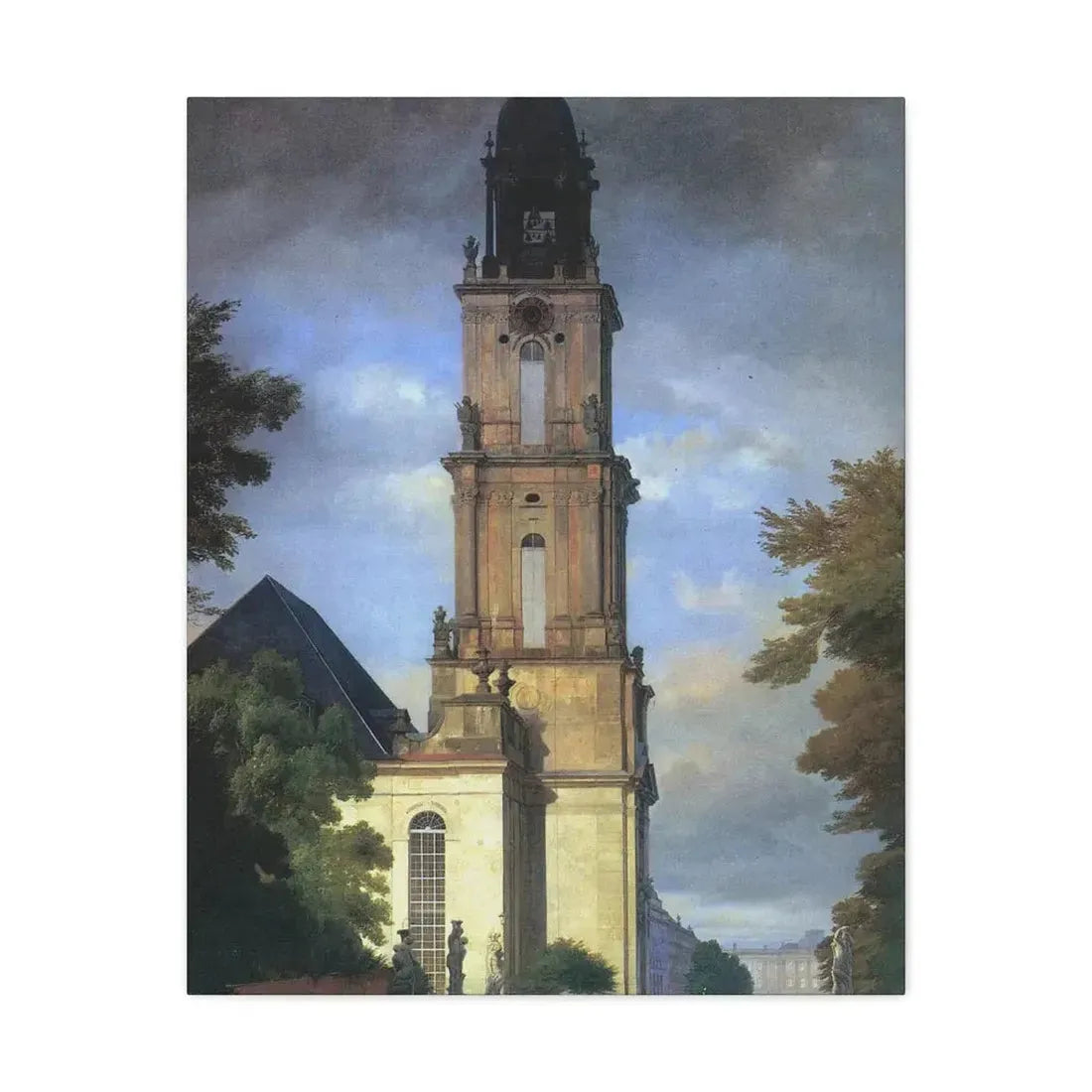 Eduard Gaertner (1801-1877) Garrison Church in Potsdam - Canvas Wall Art 24″ x 30″ 1.25" - The Sticker Space