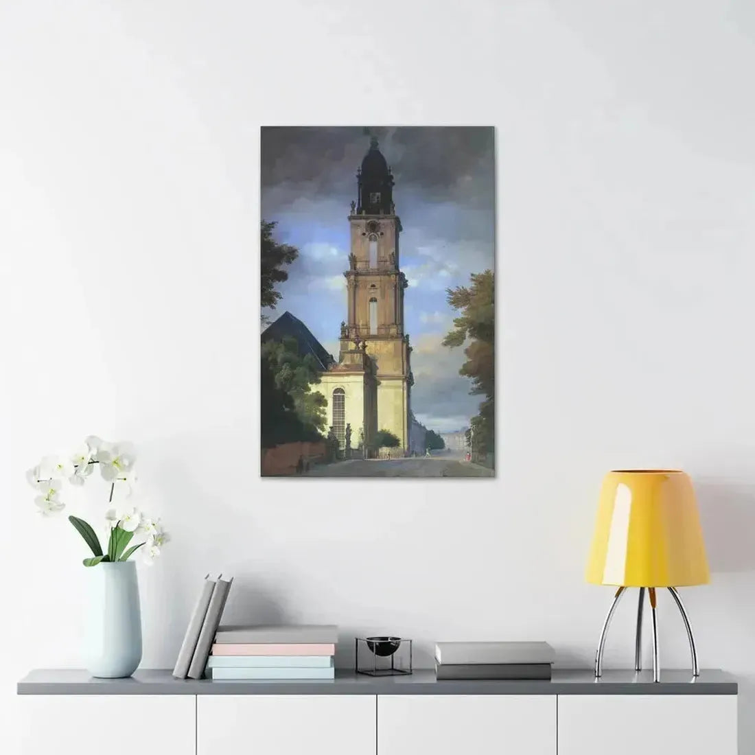 Eduard Gaertner (1801-1877) Garrison Church in Potsdam - Canvas Wall Art - The Sticker Space