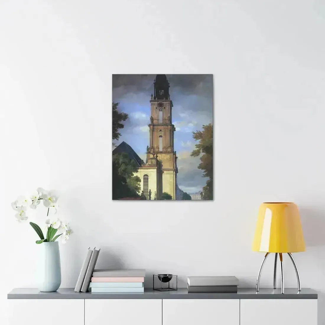 Eduard Gaertner (1801-1877) Garrison Church in Potsdam - Canvas Wall Art - The Sticker Space