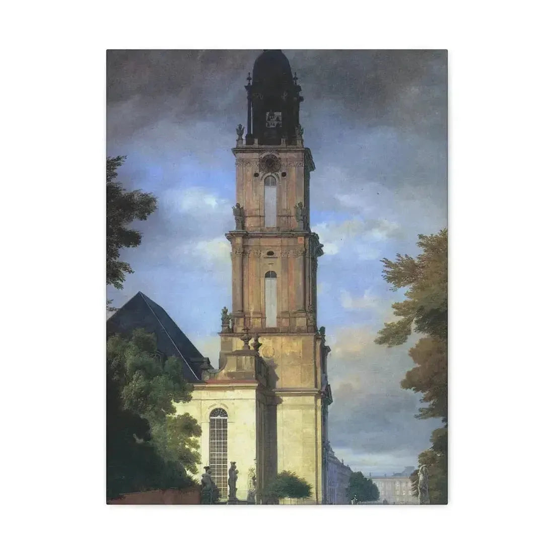 Eduard Gaertner (1801-1877) Garrison Church in Potsdam - Canvas Wall Art - The Sticker Space