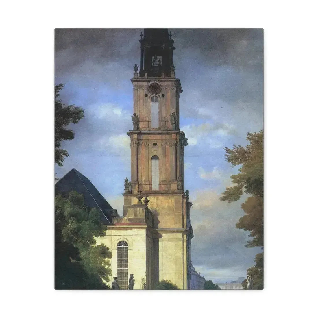 Eduard Gaertner (1801-1877) Garrison Church in Potsdam - Canvas Wall Art - The Sticker Space