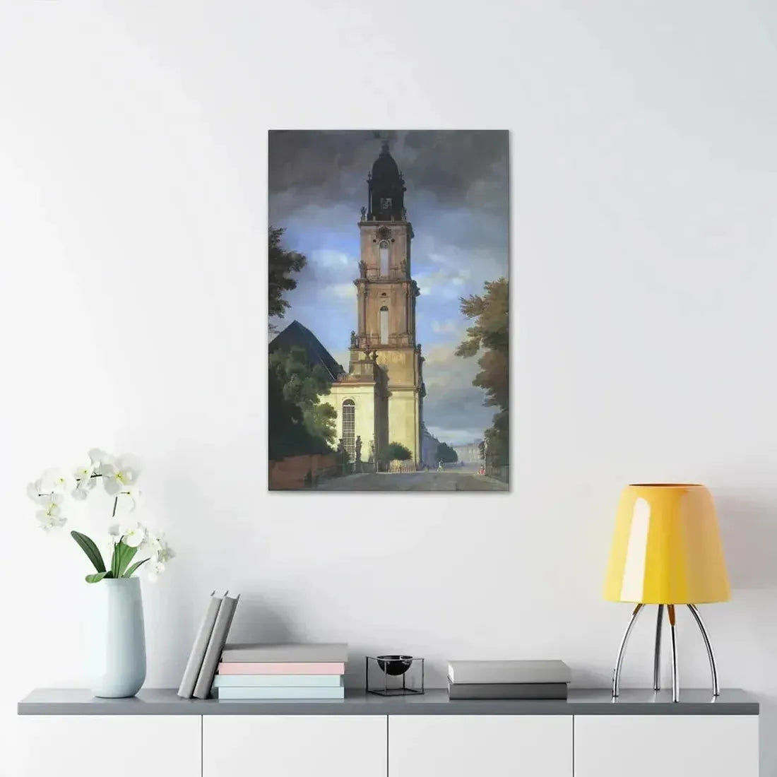 Eduard Gaertner (1801-1877) Garrison Church in Potsdam - Canvas Wall Art - The Sticker Space