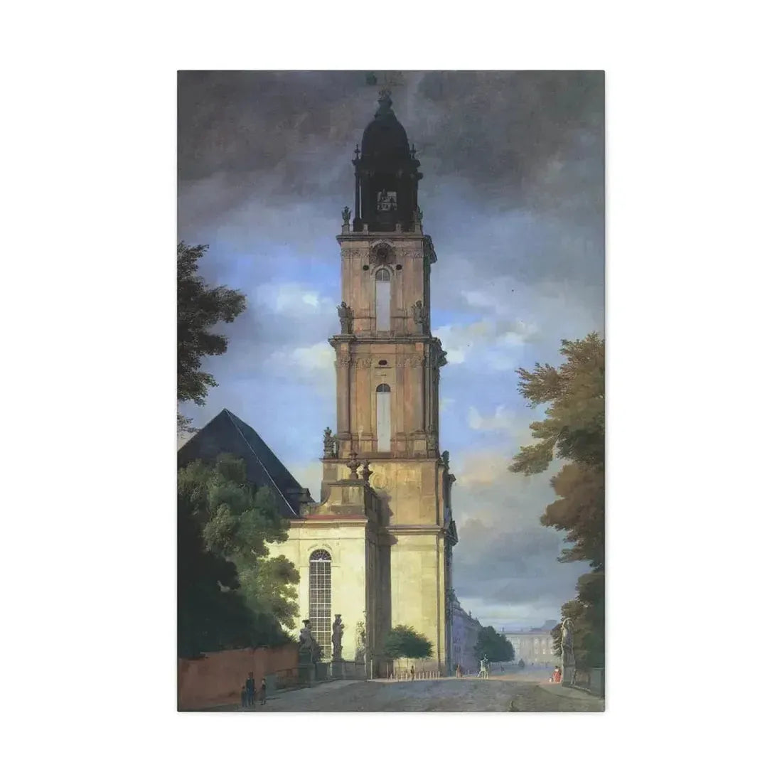 Eduard Gaertner (1801-1877) Garrison Church in Potsdam - Canvas Wall Art - The Sticker Space