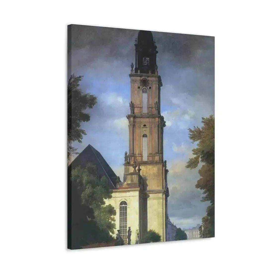 Eduard Gaertner (1801-1877) Garrison Church in Potsdam - Canvas Wall Art - The Sticker Space