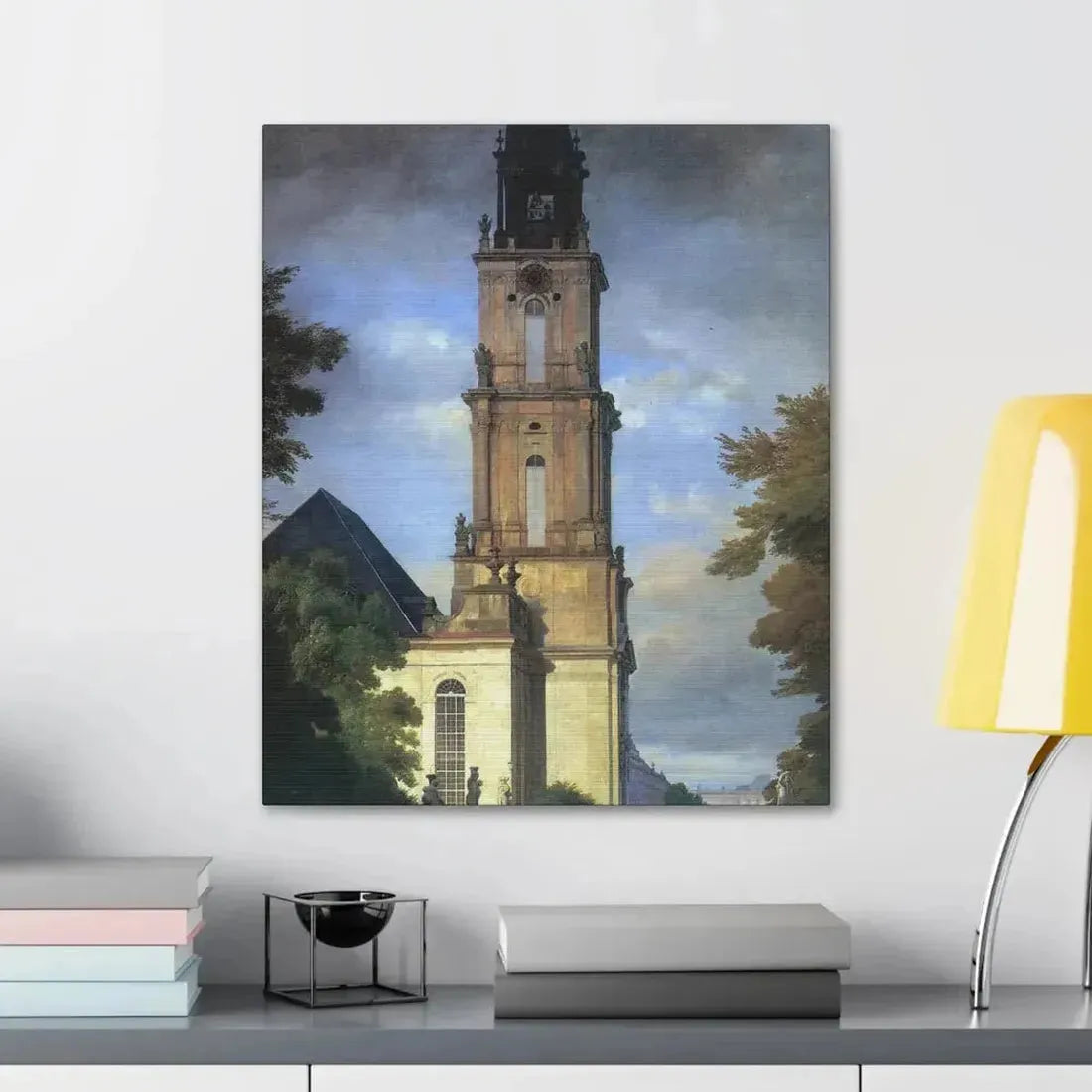 Eduard Gaertner (1801-1877) Garrison Church in Potsdam - Canvas Wall Art - The Sticker Space