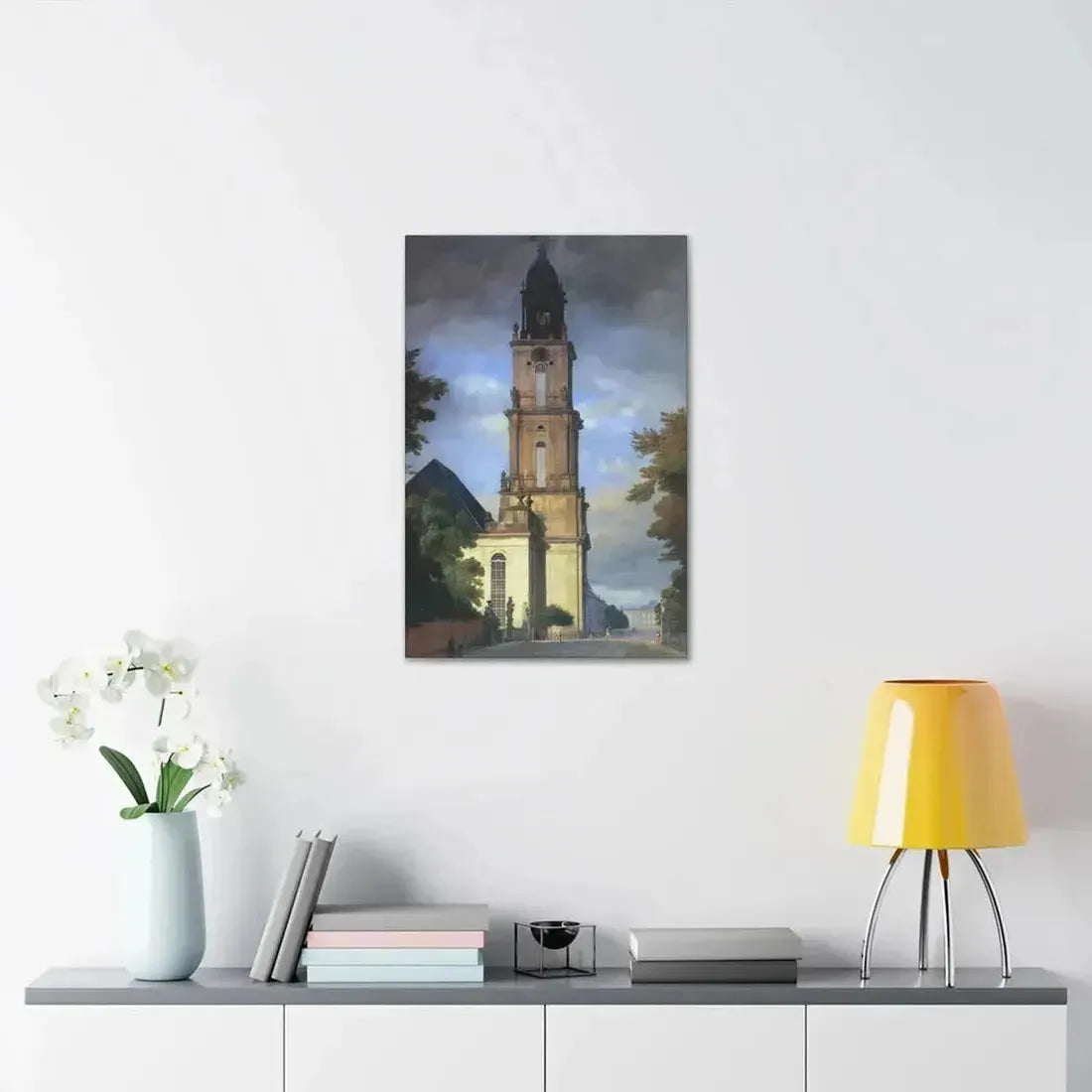 Eduard Gaertner (1801-1877) Garrison Church in Potsdam - Canvas Wall Art - The Sticker Space