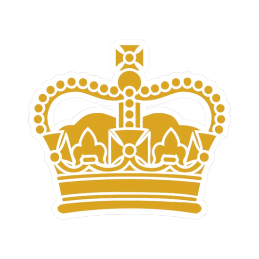 Edward-crown-goldenrod (United Kingdom) (Coat of Arms) STICKER Vinyl Kiss-Cut Decal 2 Inch White - The Sticker Space
