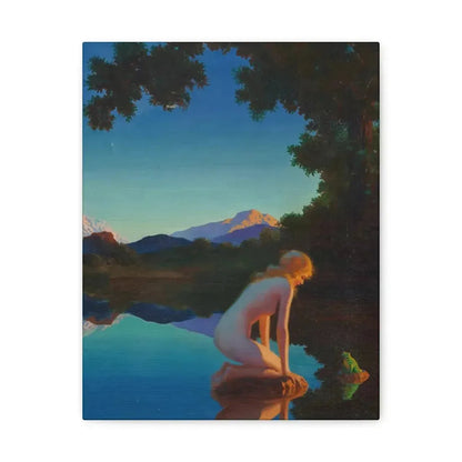 Edward Eggleston (1882-1941) Nymph and the Frog - Canvas Wall Art 11″ x 14″ 1.25" - The Sticker Space