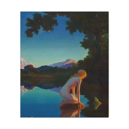 Edward Eggleston (1882-1941) Nymph and the Frog - Canvas Wall Art 20″ x 24″ 1.25" - The Sticker Space