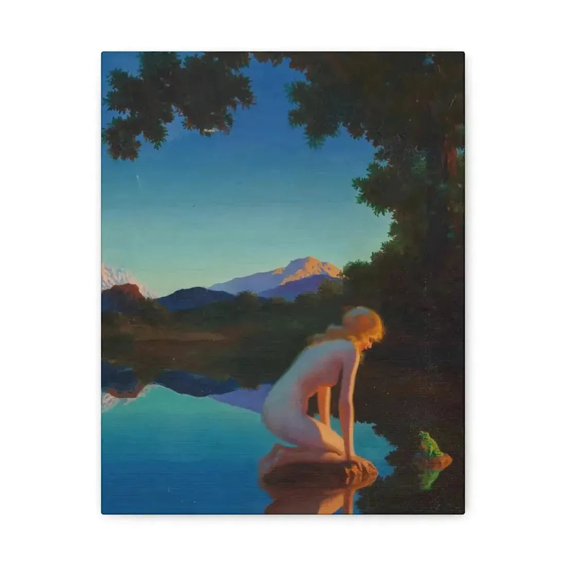 Edward Eggleston (1882-1941) Nymph and the Frog - Canvas Wall Art - The Sticker Space