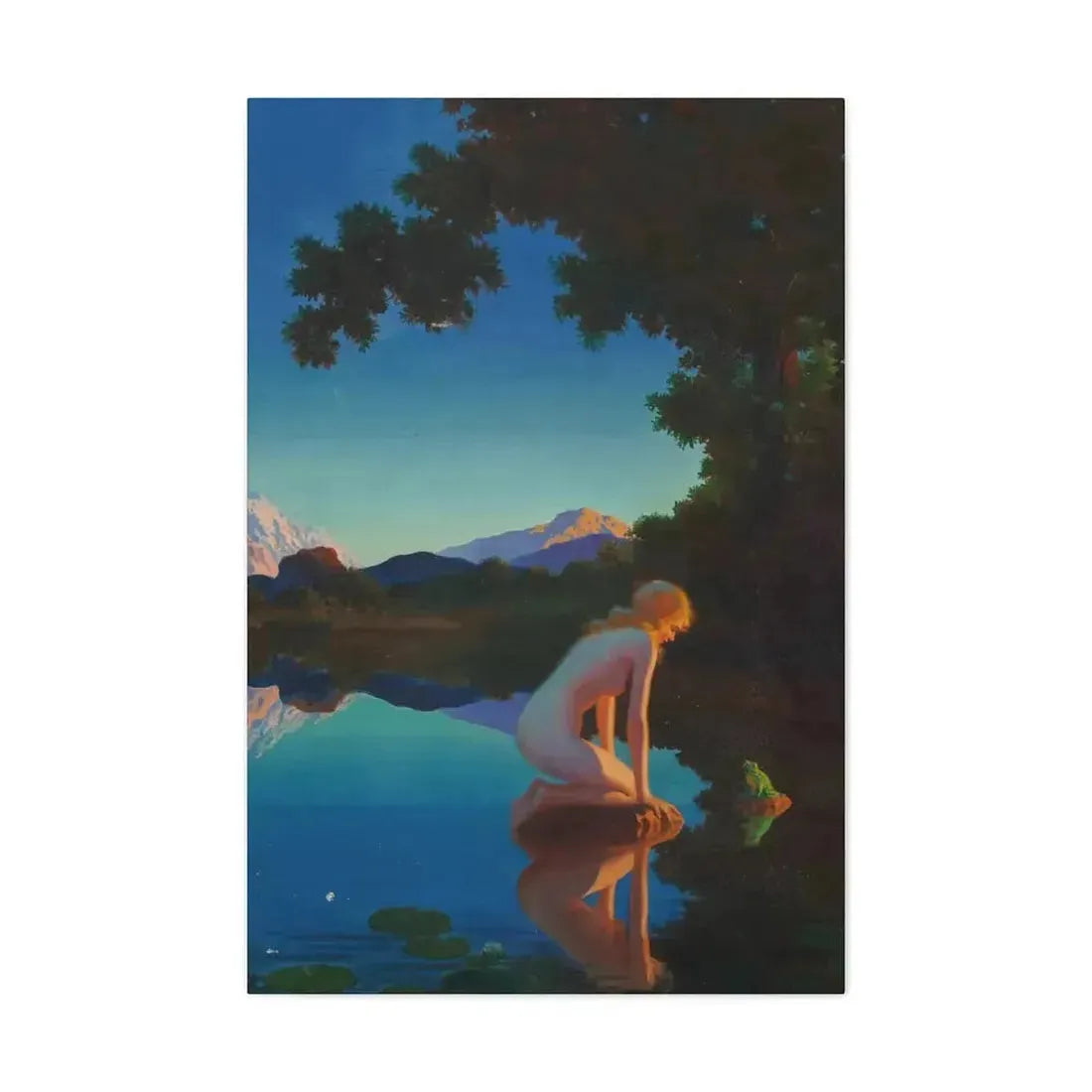 Edward Eggleston (1882-1941) Nymph and the Frog - Canvas Wall Art - The Sticker Space