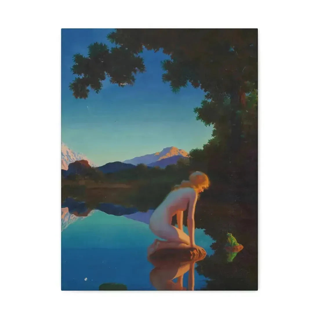 Edward Eggleston (1882-1941) Nymph and the Frog - Canvas Wall Art - The Sticker Space