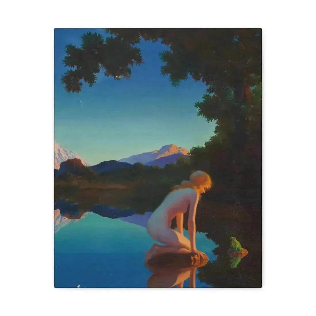 Edward Eggleston (1882-1941) Nymph and the Frog - Canvas Wall Art - The Sticker Space