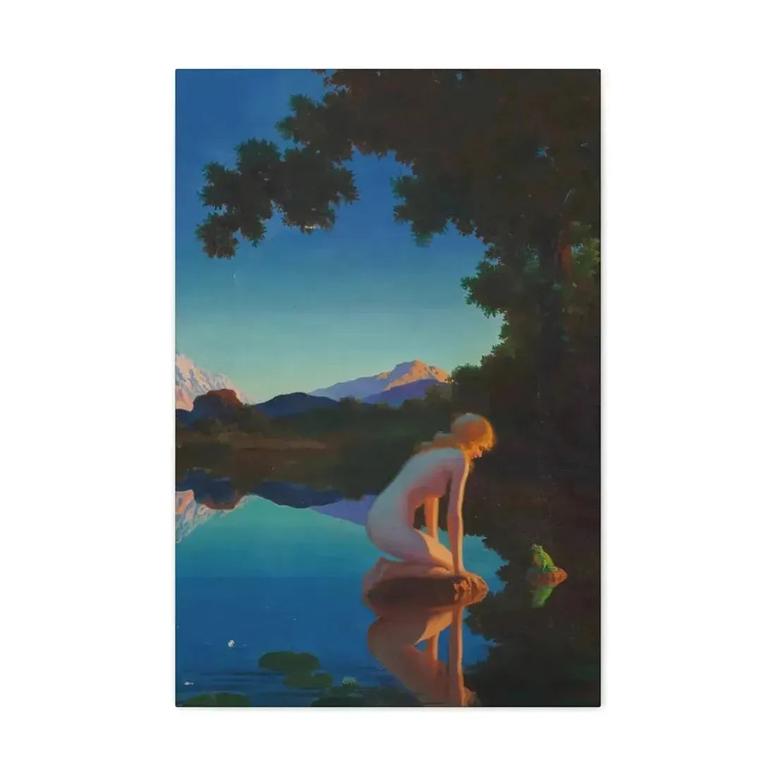 Edward Eggleston (1882-1941) Nymph and the Frog - Canvas Wall Art - The Sticker Space
