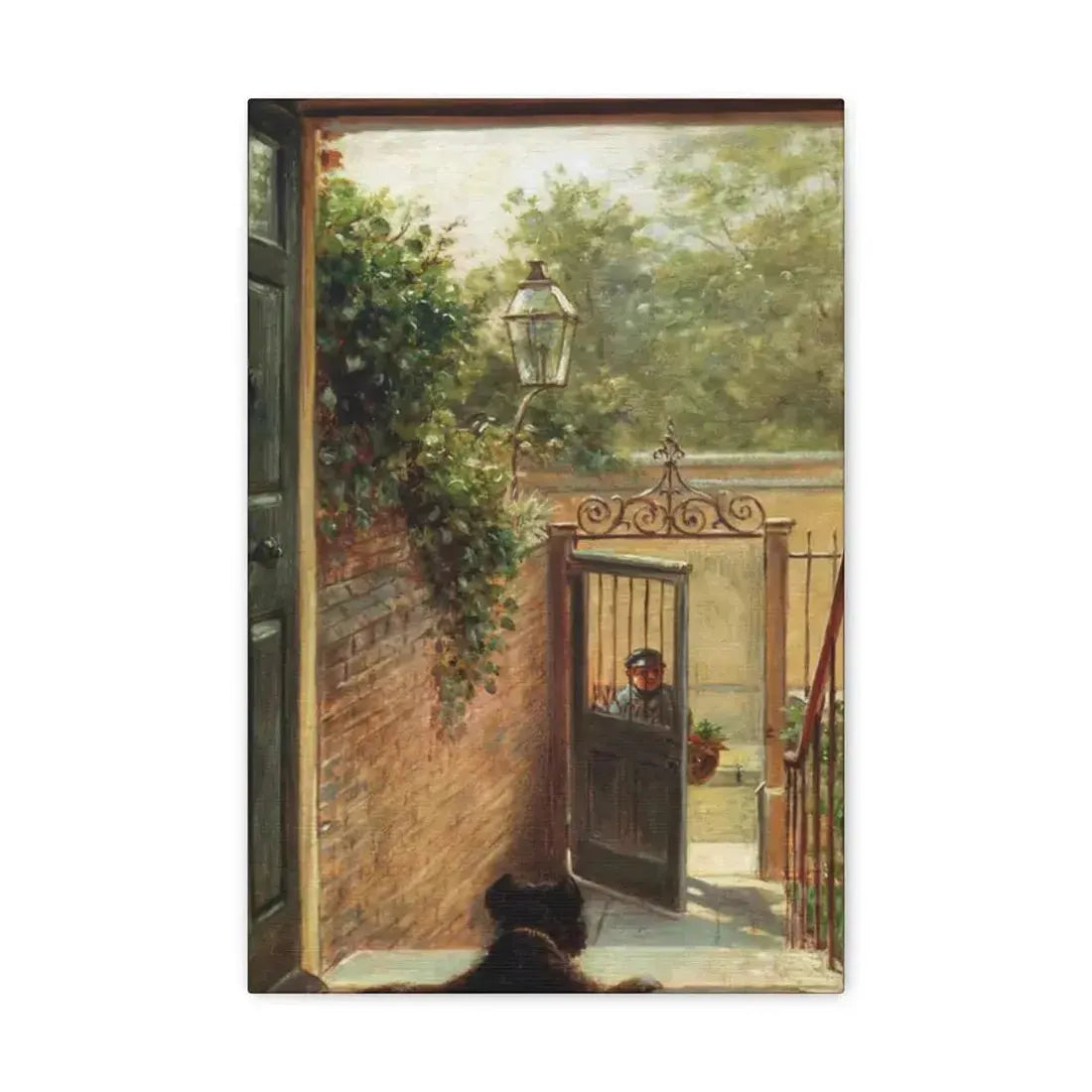 Edward Lamson Henry (1841-1919) A Philadelphia Doorway - Canvas Wall Art 12" x 18" 1.25" - The Sticker Space