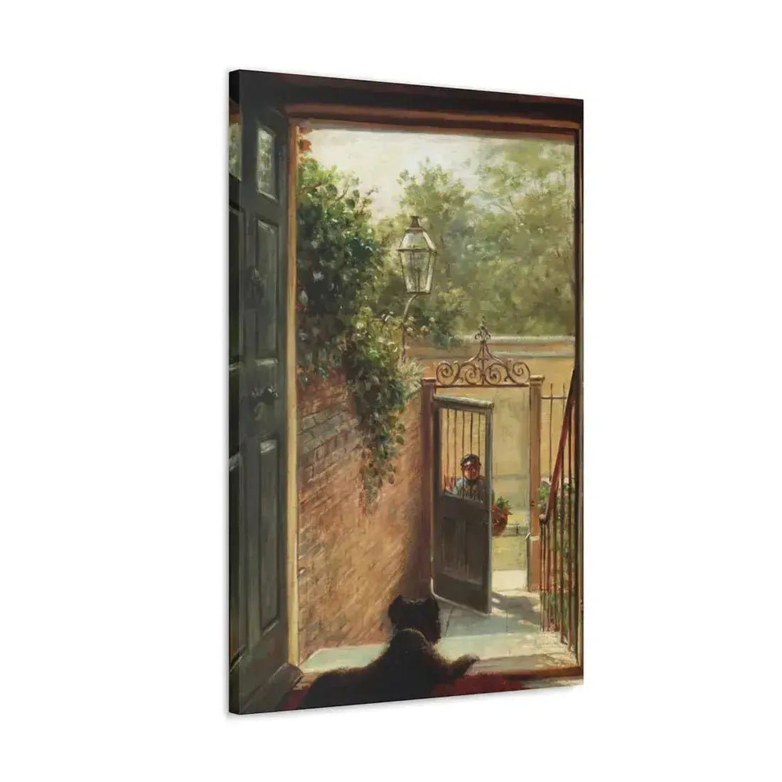Edward Lamson Henry (1841-1919) A Philadelphia Doorway - Canvas Wall Art - The Sticker Space