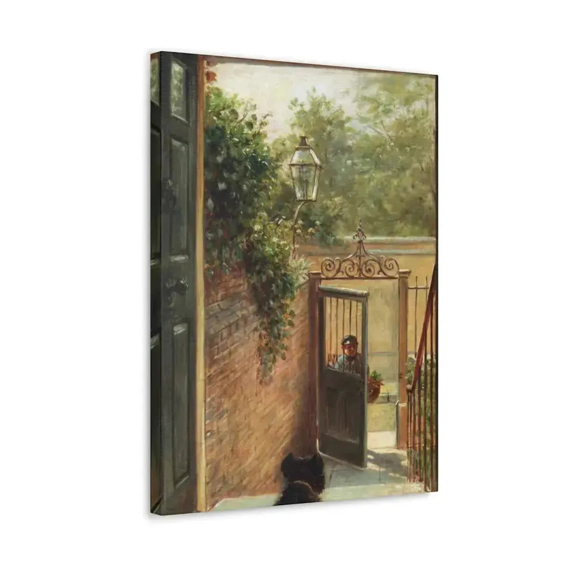 Edward Lamson Henry (1841-1919) A Philadelphia Doorway - Canvas Wall Art - The Sticker Space