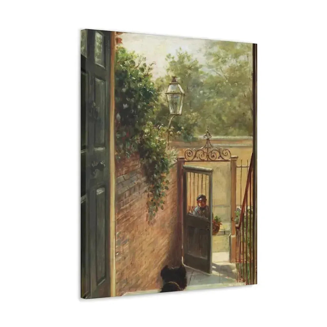 Edward Lamson Henry (1841-1919) A Philadelphia Doorway - Canvas Wall Art - The Sticker Space