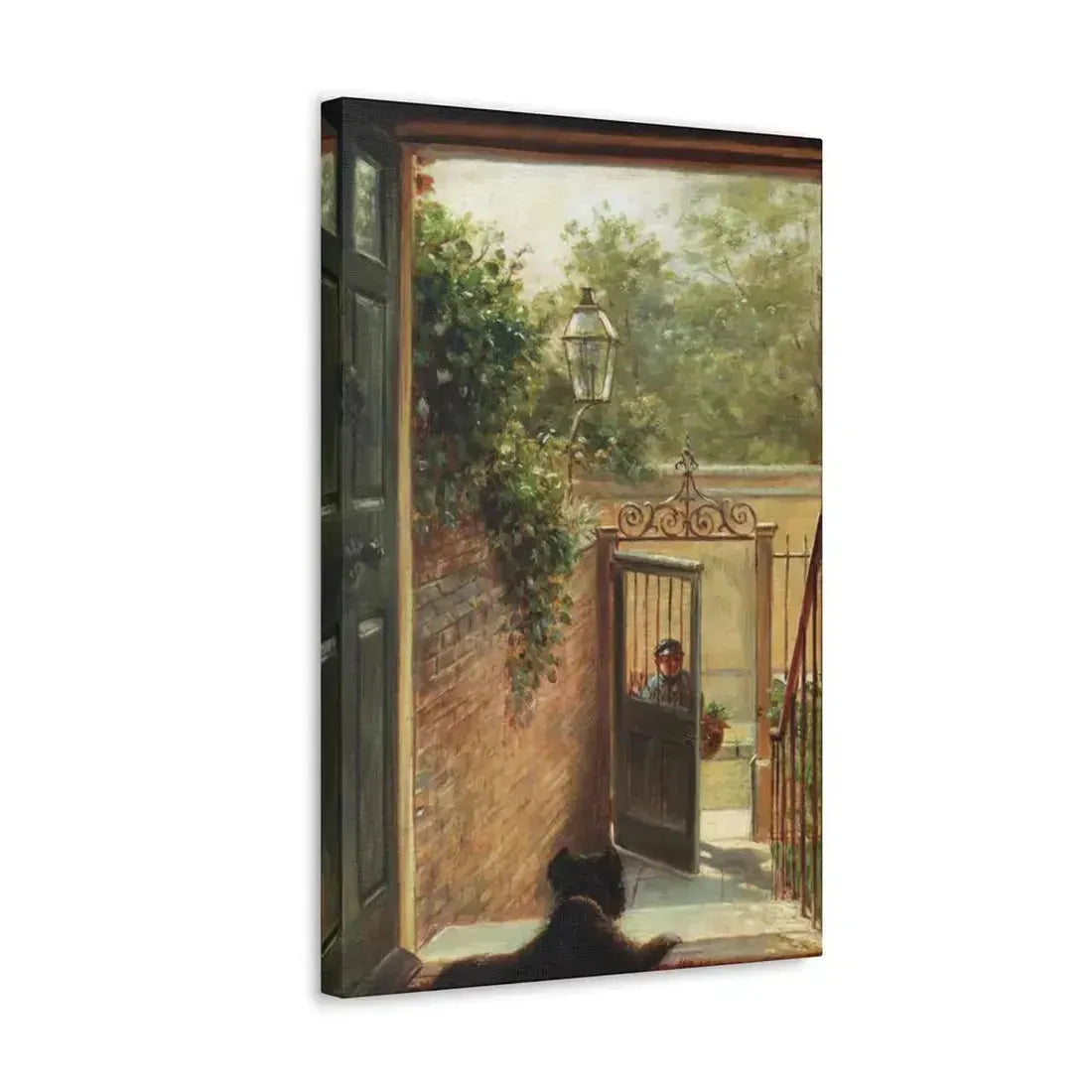Edward Lamson Henry (1841-1919) A Philadelphia Doorway - Canvas Wall Art - The Sticker Space