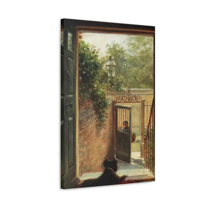 Edward Lamson Henry (1841-1919) A Philadelphia Doorway - Canvas Wall Art - The Sticker Space