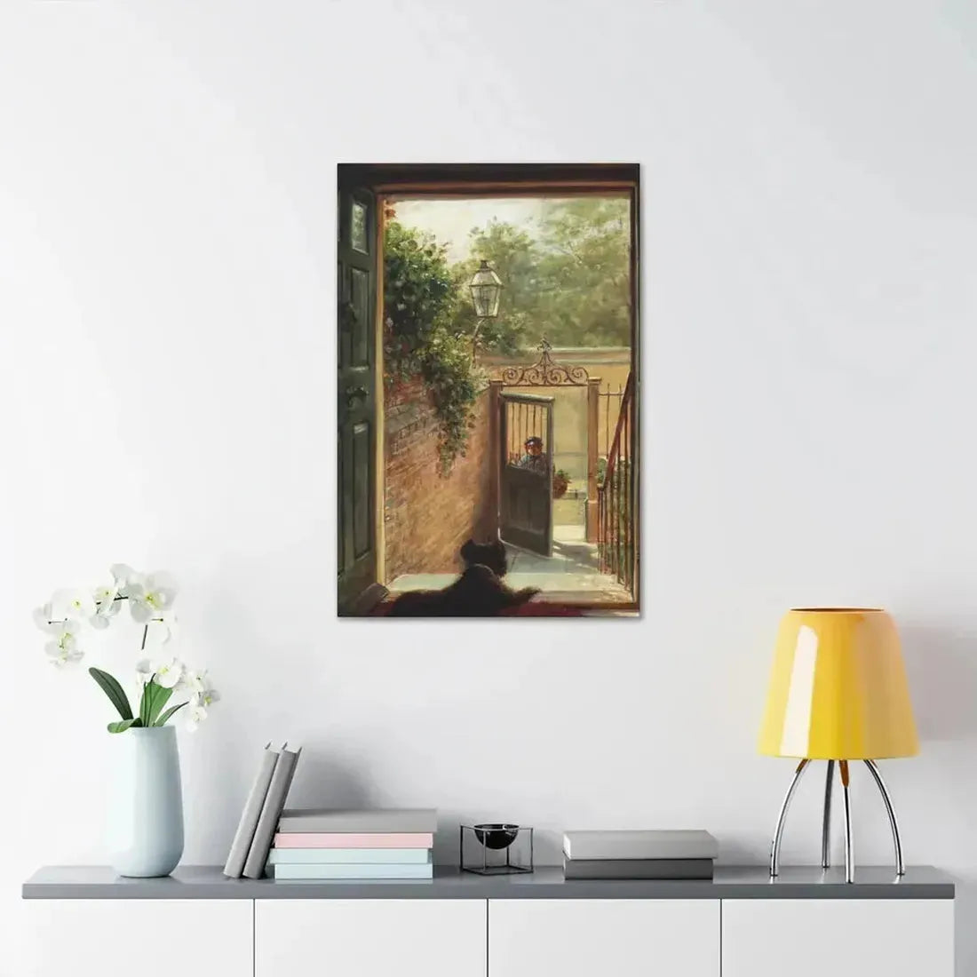 Edward Lamson Henry (1841-1919) A Philadelphia Doorway - Canvas Wall Art - The Sticker Space