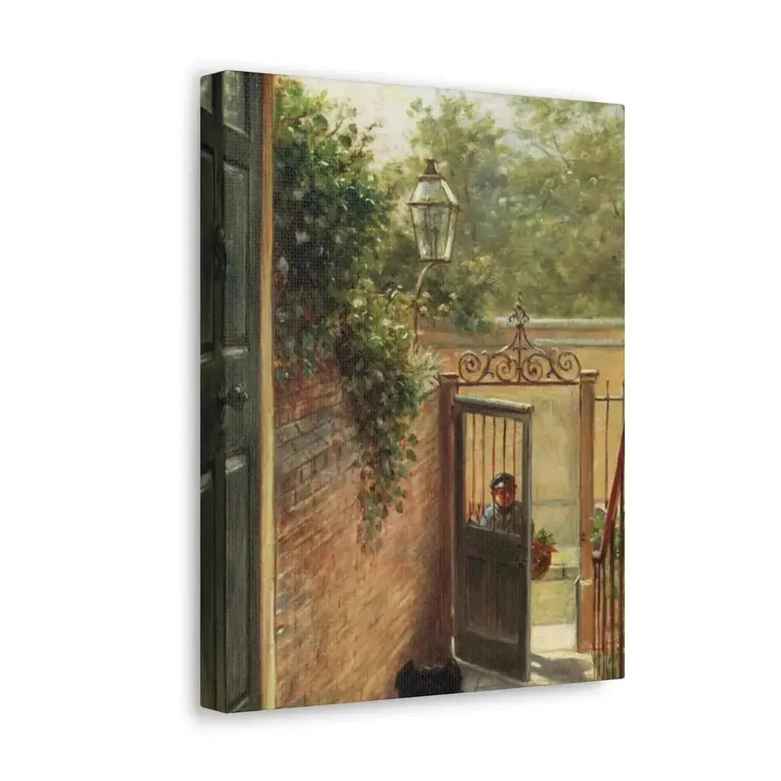 Edward Lamson Henry (1841-1919) A Philadelphia Doorway - Canvas Wall Art - The Sticker Space