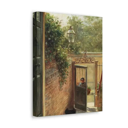 Edward Lamson Henry (1841-1919) A Philadelphia Doorway - Canvas Wall Art - The Sticker Space