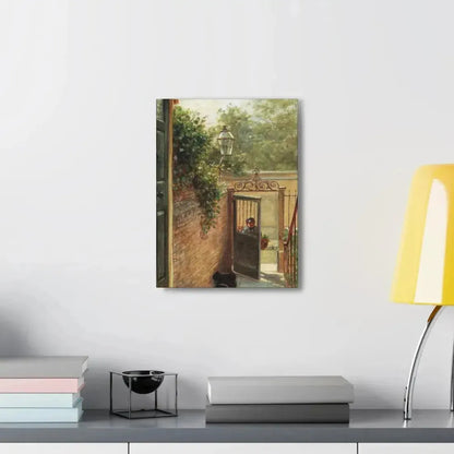 Edward Lamson Henry (1841-1919) A Philadelphia Doorway - Canvas Wall Art - The Sticker Space